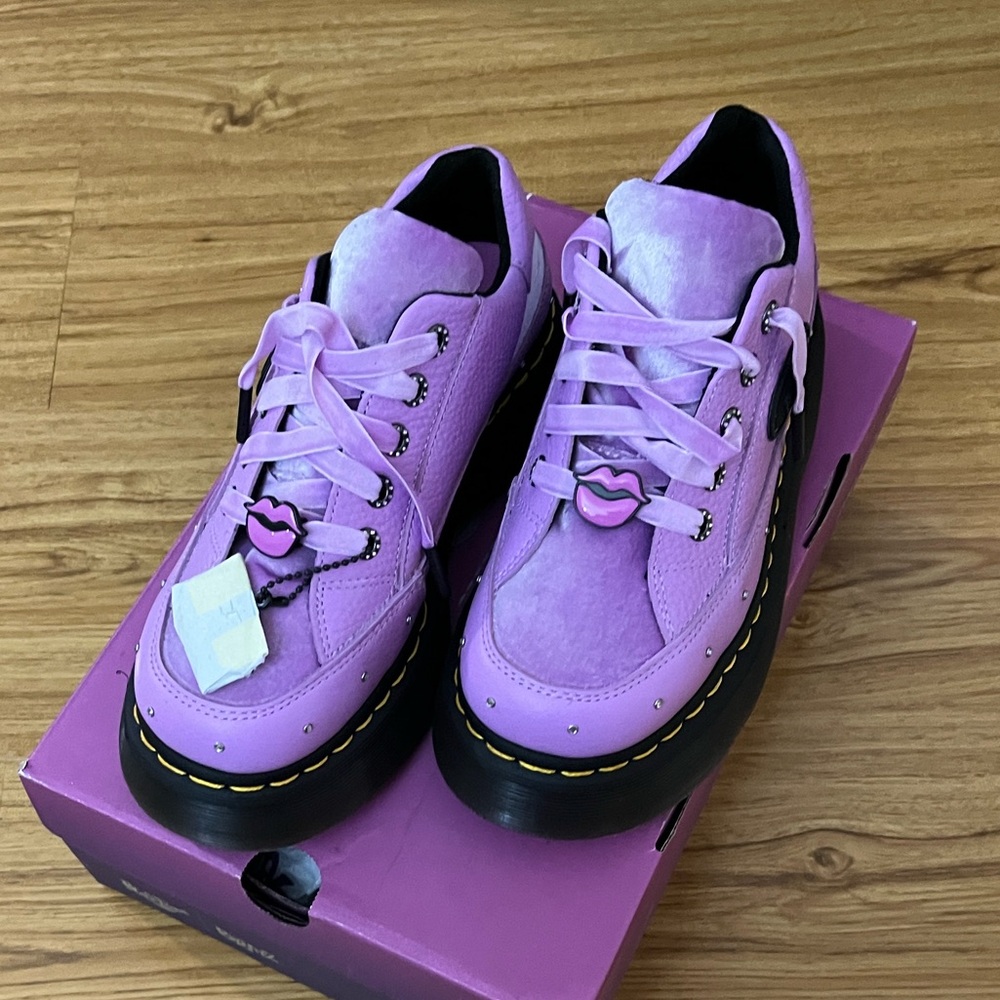 New Dr. Martens Bratz Collaboratin sneaker purple lace up platform